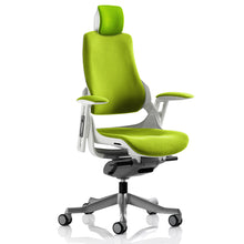 Load image into Gallery viewer, Adaptive Ergo Chair White and Myrrh Green Front
