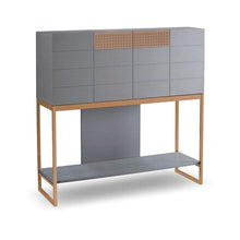 Load image into Gallery viewer, Adriana Bureau Desk Grey Bronze Angled
