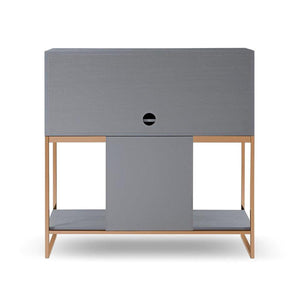 Adriana Bureau Desk Grey Bronze Back