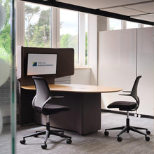 Load image into Gallery viewer, Allow Me Black Desk Chairs Room Shot
