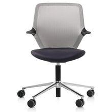 Load image into Gallery viewer, Allow Me Blue Grey Swivel Desk Chair
