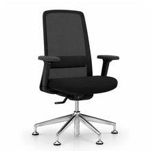 Load image into Gallery viewer, Amari Office Chair Without Wheels, Shown in Black Fabric with 4D Adjustable Armrests
