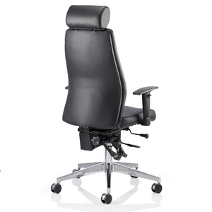 Ascent Leather Reclining Office Chair Back