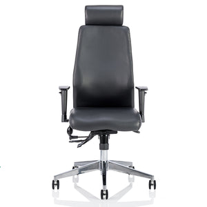 Ascent Leather Reclining Office Chair Front