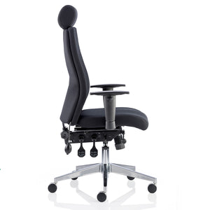 Ascent Fabric Reclining Office Chair Side