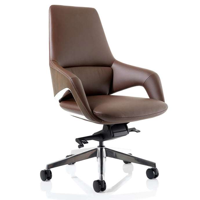 Astor Contemporary Brown Leather Office Chair
