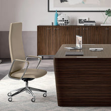 Load image into Gallery viewer, Atelier Office Chair In Cream Leather

