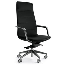 Load image into Gallery viewer, Black Executive Chair With Chrome Arms and Base
