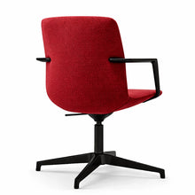 Load image into Gallery viewer, Aura Mid Back Executive Chair Without Wheels (Rear View) - Red with Black Base
