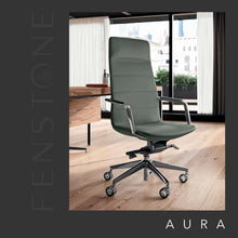 Load image into Gallery viewer, Olive Green Aura Executive Chair in Elegant Office Setting
