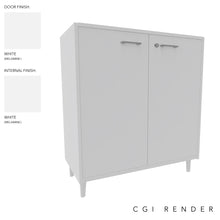 Load image into Gallery viewer, Vero Low Office Cabinet in White with White Legs

