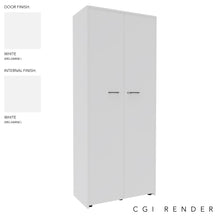 Load image into Gallery viewer, Vero Full Height Storage Cabinet in White finish 
