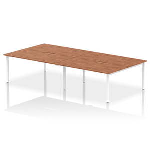Evolve 3200 Walnut White Bench Desk