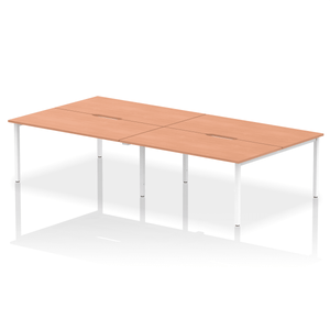 Evolve 3200 Beech White Bench Desk