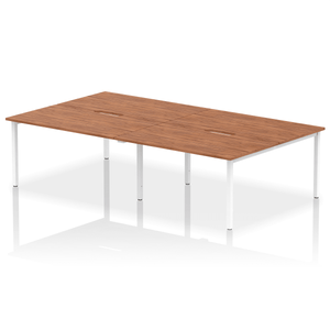 Evolve 2800 Walnut White Bench Desk