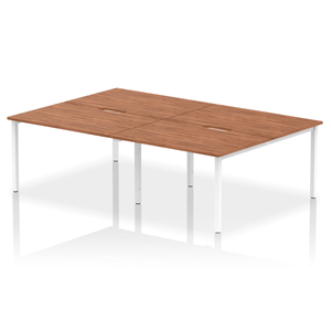 Evolve 2400 Walnut White Bench Desk