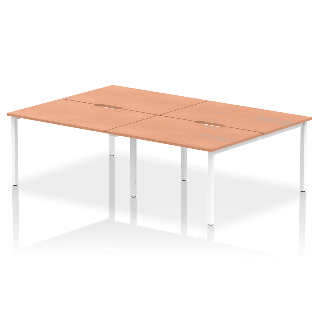 Evolve 2400 Beech White Bench Desk