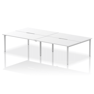 Evolve 3200 White Silver Bench Desk