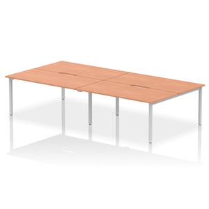 Evolve 3200 Beech Silver Bench Desk