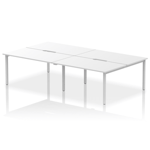 Evolve 2800 White Silver Bench Desk