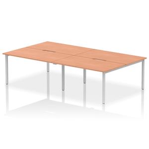 Evolve 2800 Beech Silver Bench Desk