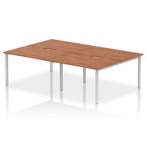 Evolve 2400 Walnut Silver Bench Desk