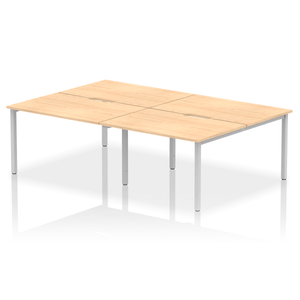Evolve 2400 Maple Silver Bench Desk