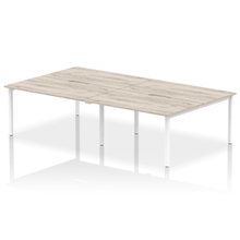 Load image into Gallery viewer, Evolve 2800 Grey Oak White Bench Desk
