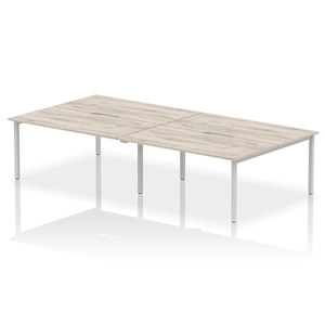 Evolve 3200 Grey Oak Silver Bench Desk