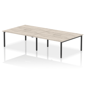 Evolve 3200 Grey Oak Black Bench Desk