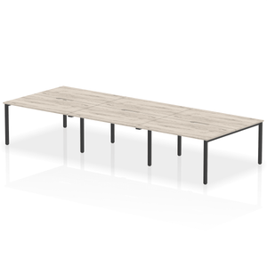 Dynamic Evolve 4200 Grey Oak Black Bench Desk