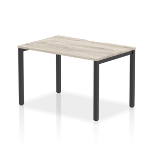 Evolve 1200 Black Grey Oak Single Bench Desk