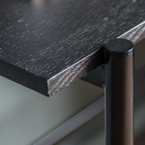 Lomond Black and Wood Desk Detail