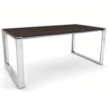 Load image into Gallery viewer, Bossi Computer Desk in Eucalyptus Finish with Polished Chrome Legs
