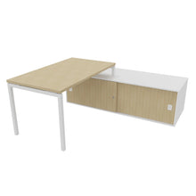 Load image into Gallery viewer, Mila 140 Right Hand Corner Desk White &amp; Oak
