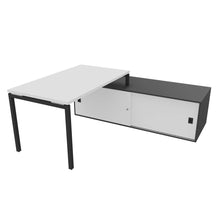 Load image into Gallery viewer, Mila 140 Right Hand Corner Desk Anthracite &amp; White
