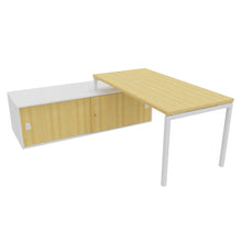 Load image into Gallery viewer, Mila 160 Left Hand Corner Desk White &amp; Beech
