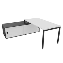 Load image into Gallery viewer, Mila 160 Left Hand Corner Desk Anthracite &amp; White
