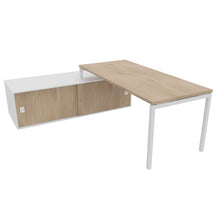 Load image into Gallery viewer, Mila 180 Left Hand Corner Desk White &amp; Elm
