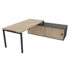 Load image into Gallery viewer, Mila 180 Right Hand Corner Desk Anthracite &amp; Elm
