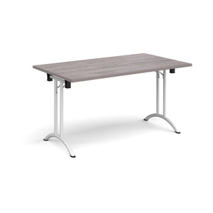Adaptive 1400 White Grey Oak Foldable Desk