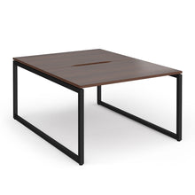 Load image into Gallery viewer, Connection 1200mm Box Frame Bench Desk in Walnut with Black Frame
