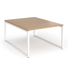 Load image into Gallery viewer, Connection 1200mm Box Frame Bench Desk in Beech with White Frame
