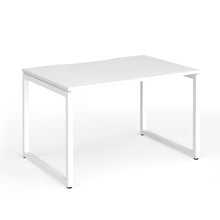 Load image into Gallery viewer, Connection 1200mm Box Frame Office Desk in White Finish with White Legs
