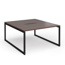 Load image into Gallery viewer, Connection 1400mm Box Frame Bench Desk in Walnut with Black Frame

