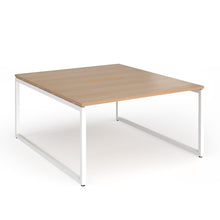 Load image into Gallery viewer, Connection 1400mm Box Frame Bench Desk in Beech with White Frame
