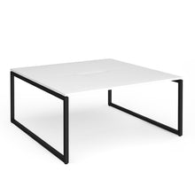Load image into Gallery viewer, Connection 1600mm Box Frame Bench Desk in White with Black Frame
