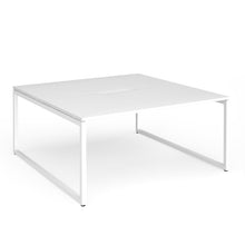 Load image into Gallery viewer, Connection 1600mm Box Frame Bench Desk in White with White Frame
