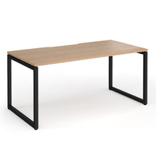 Load image into Gallery viewer, Connection 1600mm Box Frame Office Desk in Beech Finish with Black Legs
