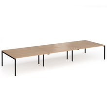 Load image into Gallery viewer, Connection 6 Person 4800mm Bench Desk In Beech Finish with Black Legs
